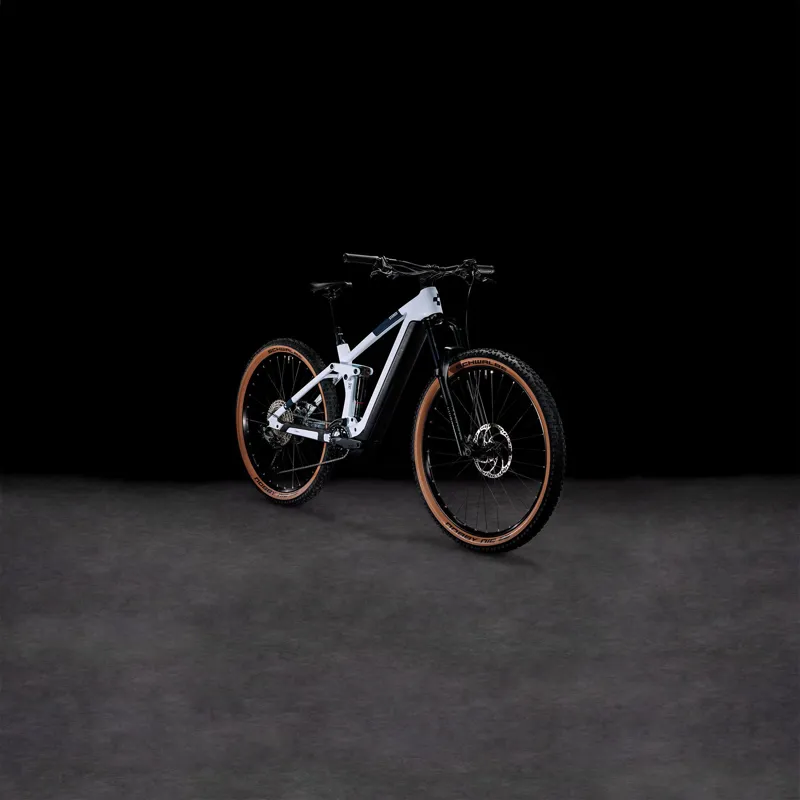 Cube Stereo Hybrid 140 HPC Pro 750Wh Bosch Electric Mountain Bike in Frostwhite/Grey-1